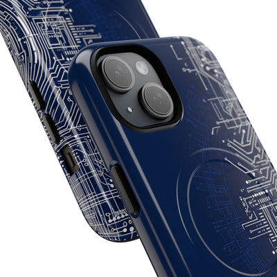 Blue Tough 2.0 Magsafe Phone Case for iPhone - Cobalt Circuit Logic