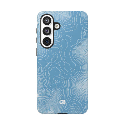 Glacial Basin Topo · Tough Phone Case for Samsung · Blue