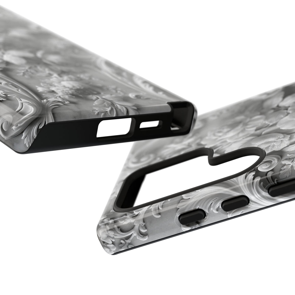 Rococo Marble Rose · Tough Phone Case for Samsung · White