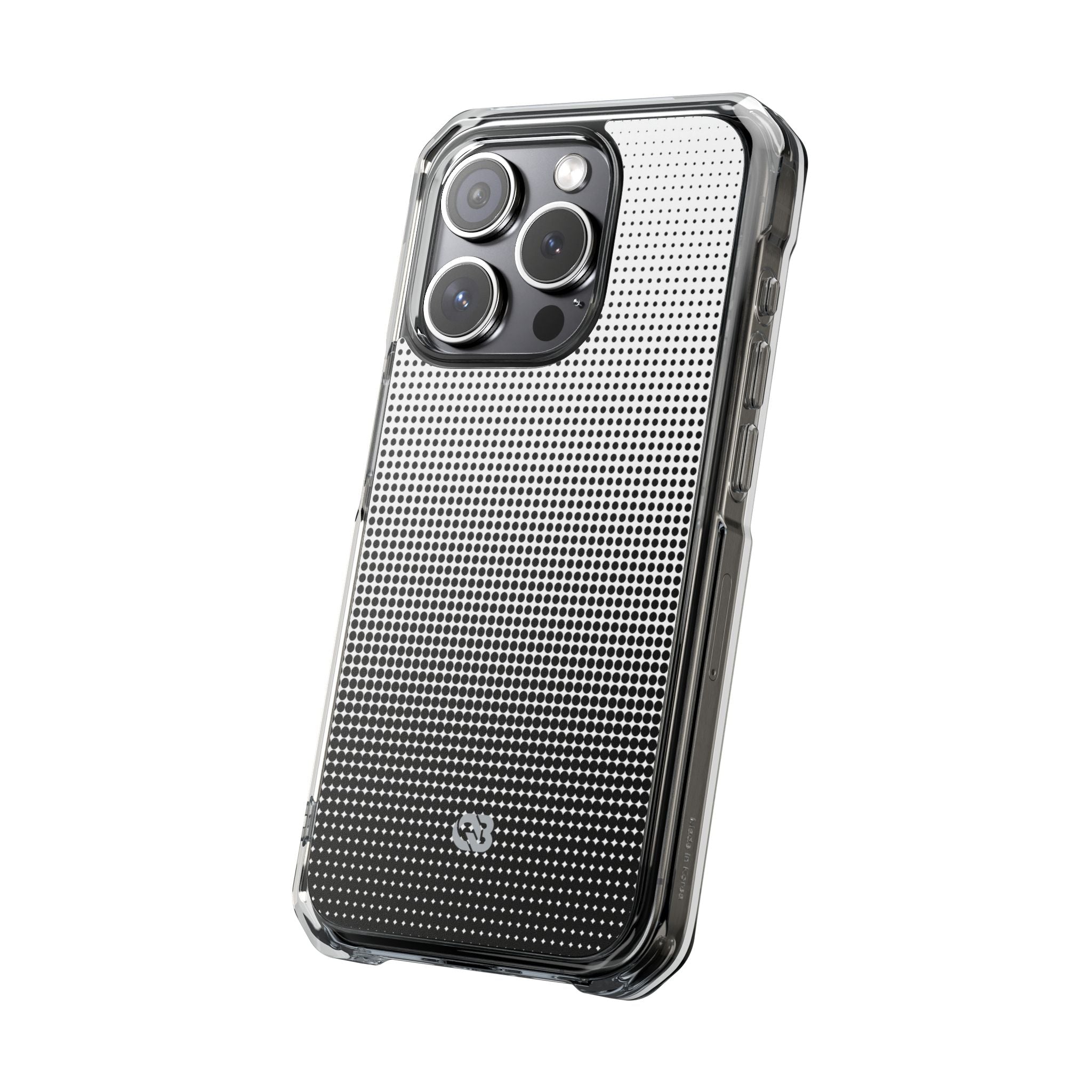 Black Impact MagSafe Phone Case for iPhone - Obsidian Halftone Flux