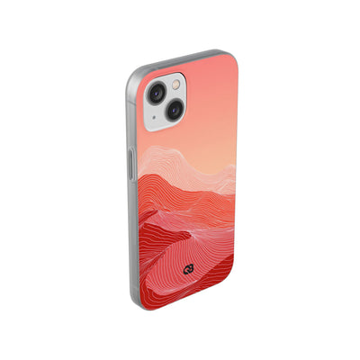 Red Lite Phone Case for iPhone - Crimson Ridge Contour