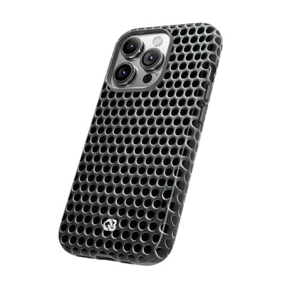 Brushed Perforated Steel · Tough Phone Case for iPhone · Silver
