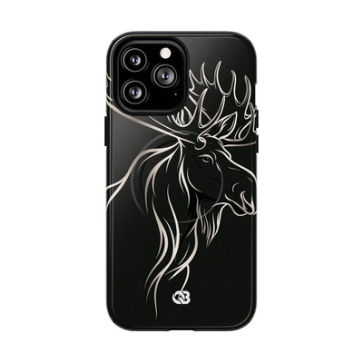 Nordic Moose Contour · Tough 2.0 Magnetic Phone Case for iPhone · Black