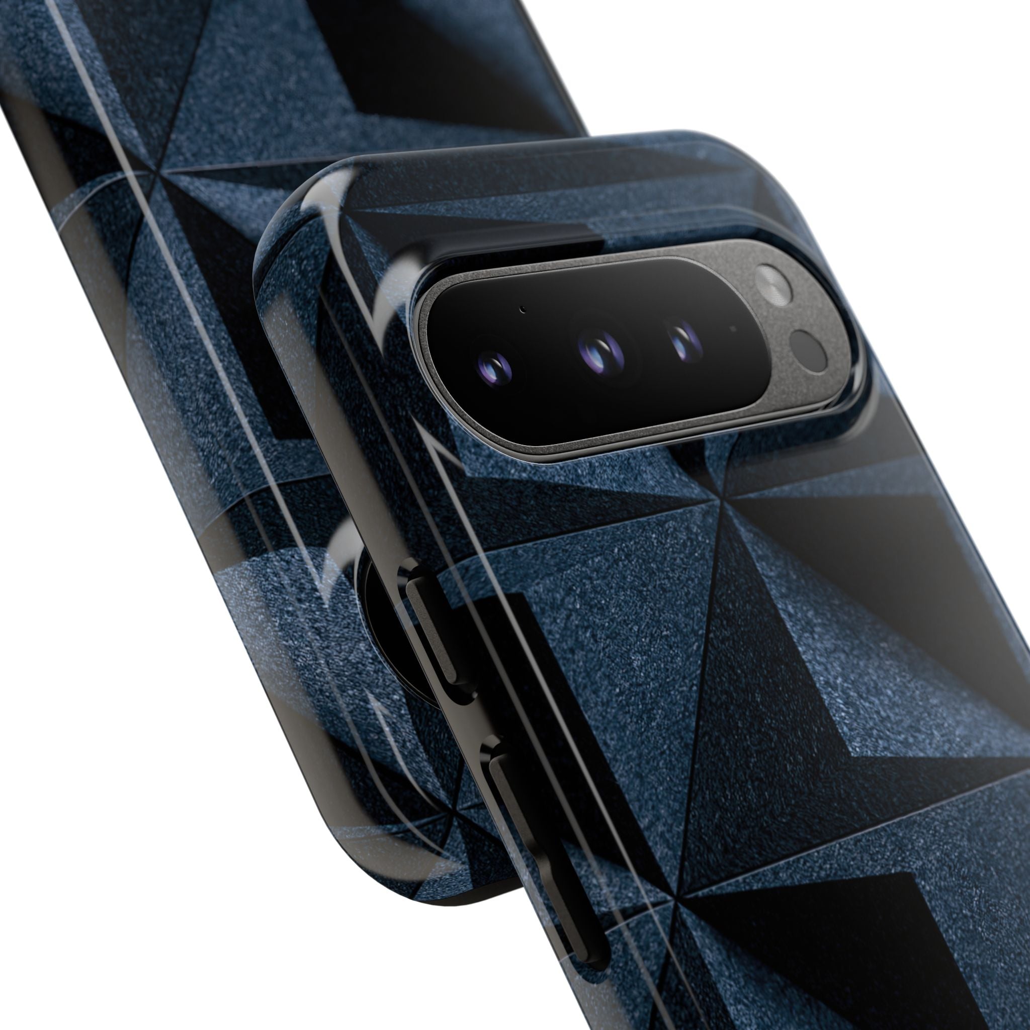 Blue Tough Phone Case for Google Pixel - Indigo Basalt Facets