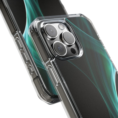 Emerald Lumen · Clear Impact Magnetic Phone Case for iPhone · Green