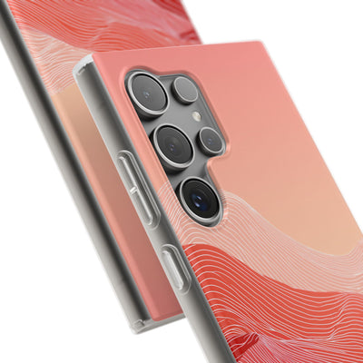Red Lite Phone Case for Samsung - Crimson Ridge Contour