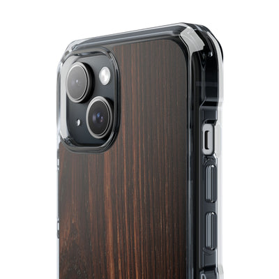 Brown Impact MagSafe Phone Case for iPhone - Burnished Mahogany Grain