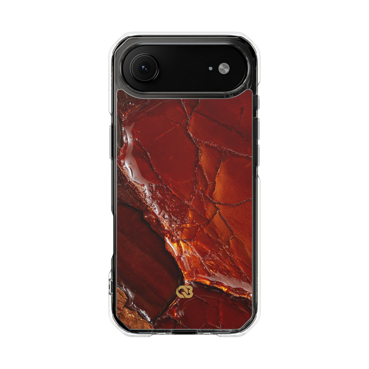 Amber Embrace · Clear Impact Magnetic Phone Case for iPhone · Brown