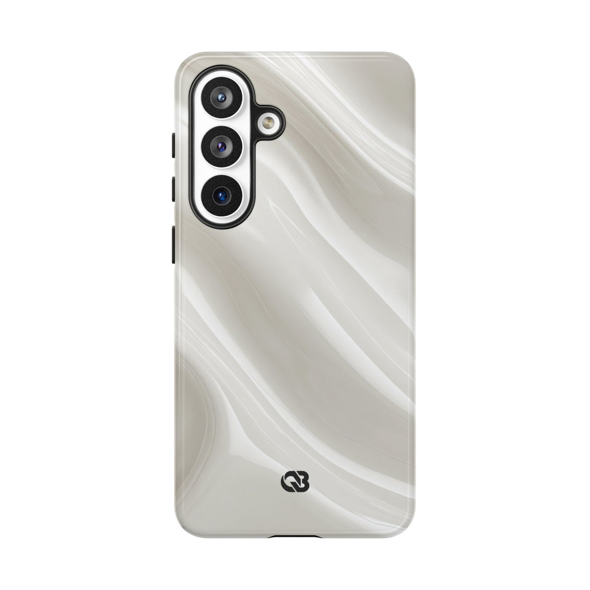 Liquid Enamel Fold · Tough Phone Case for Samsung · White