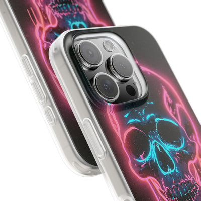 Neon Drip Skull · Lite Phone Case for iPhone ·  Black