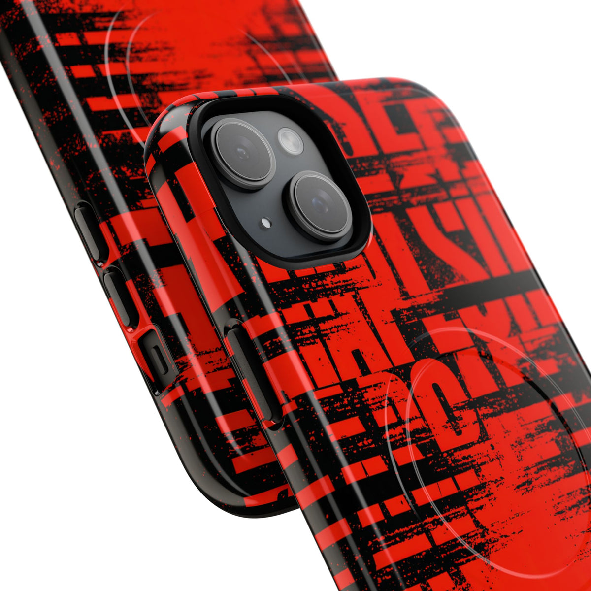 Crimson Redaction · Tough 2.0 Magnetic Phone Case for iPhone · Black