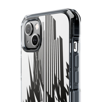 White Impact MagSafe Phone Case for iPhone - Shattered Vector Spire