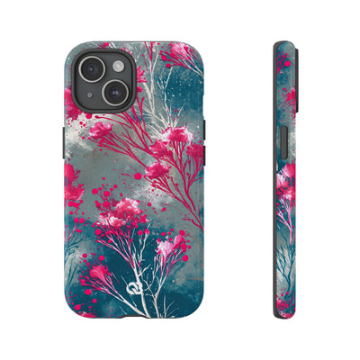 Cyber Blossom · Tough Phone Case for iPhone · Teal
