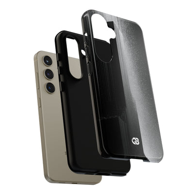 Black Tough Phone Case for Samsung - Brutalist Pixel Monolith