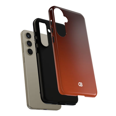 Orange Tough Phone Case for Samsung - Obsidian Ember Fade