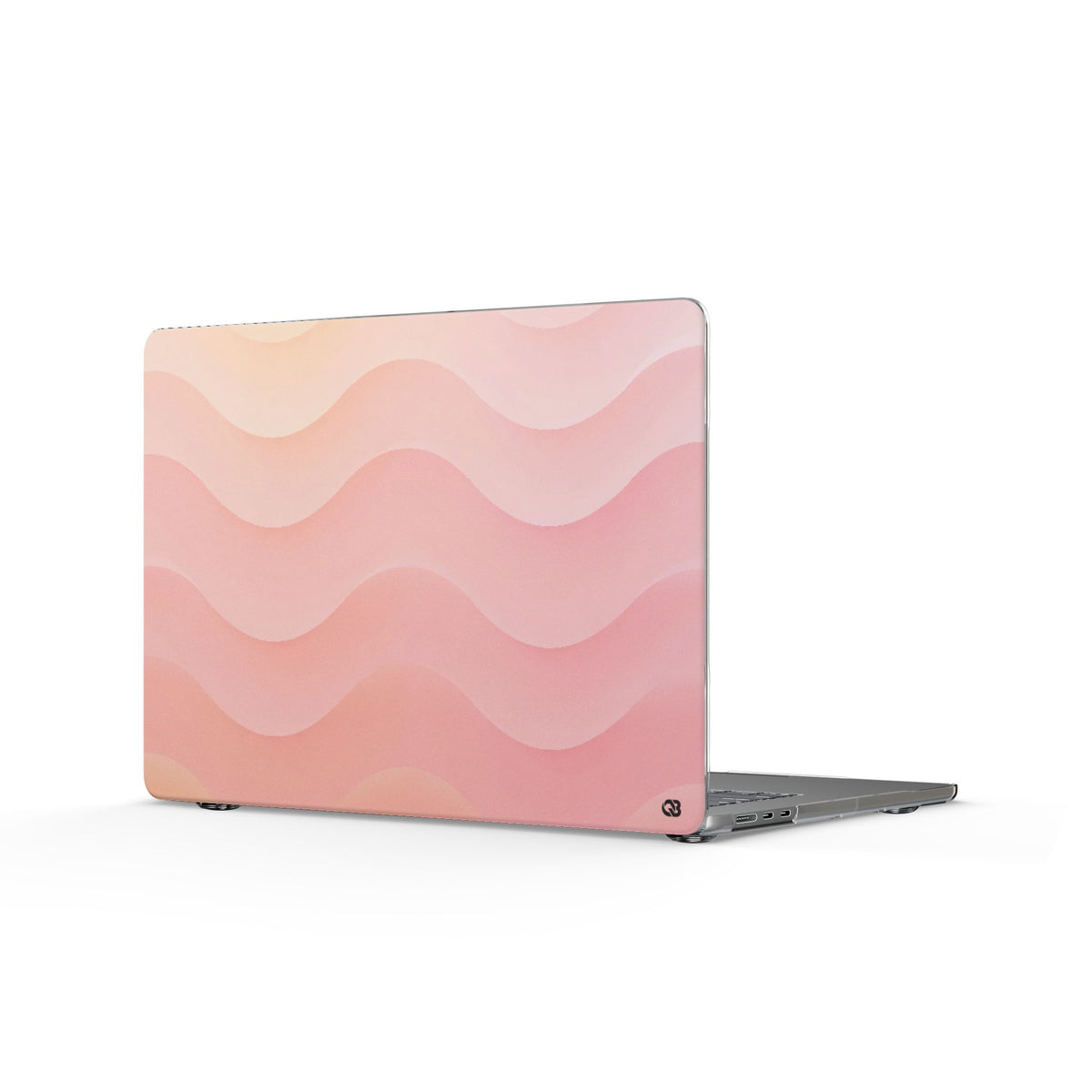 Blush Horizon Waves · Clear Hard Case for MacBook · Pink