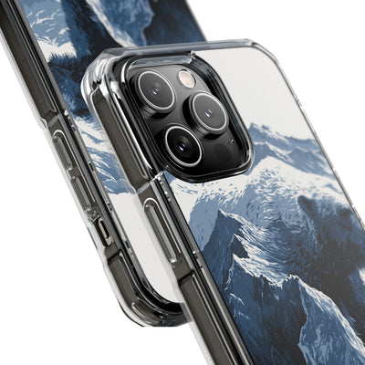 Fjord Summit Bear · Clear Impact Magnetic Phone Case for iPhone · Blue