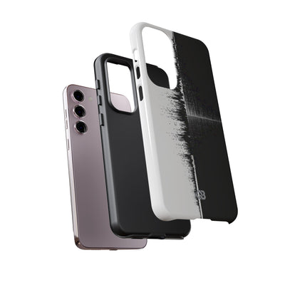 Black Tough Phone Case for Samsung - Static Signal Split