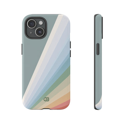 Green Tough Phone Case for iPhone - Sage Prism Beam