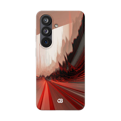 Red Lite Phone Case for Samsung - Crimson Pulse Horizon