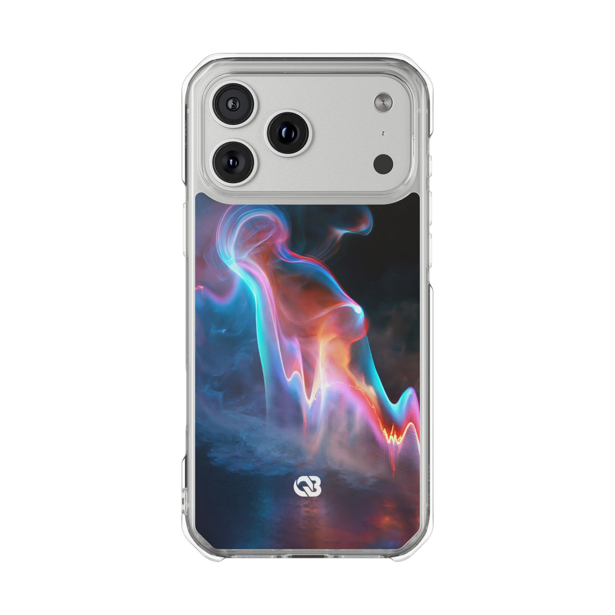 Neon Waveform · Clear Impact Magnetic Phone Case for iPhone · Black