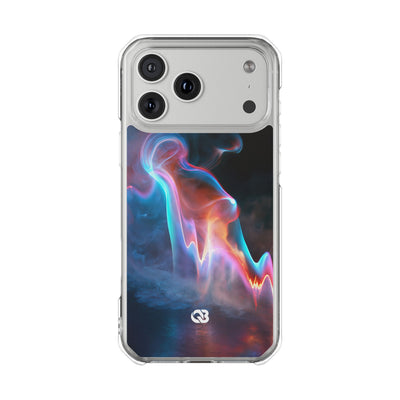 Neon Waveform · Clear Impact Magnetic Phone Case for iPhone · Black