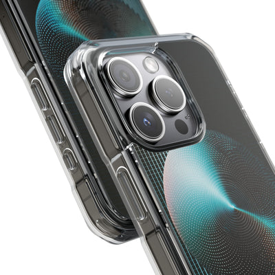 Blue Impact MagSafe Phone Case for iPhone - Cyan Vector Sphere