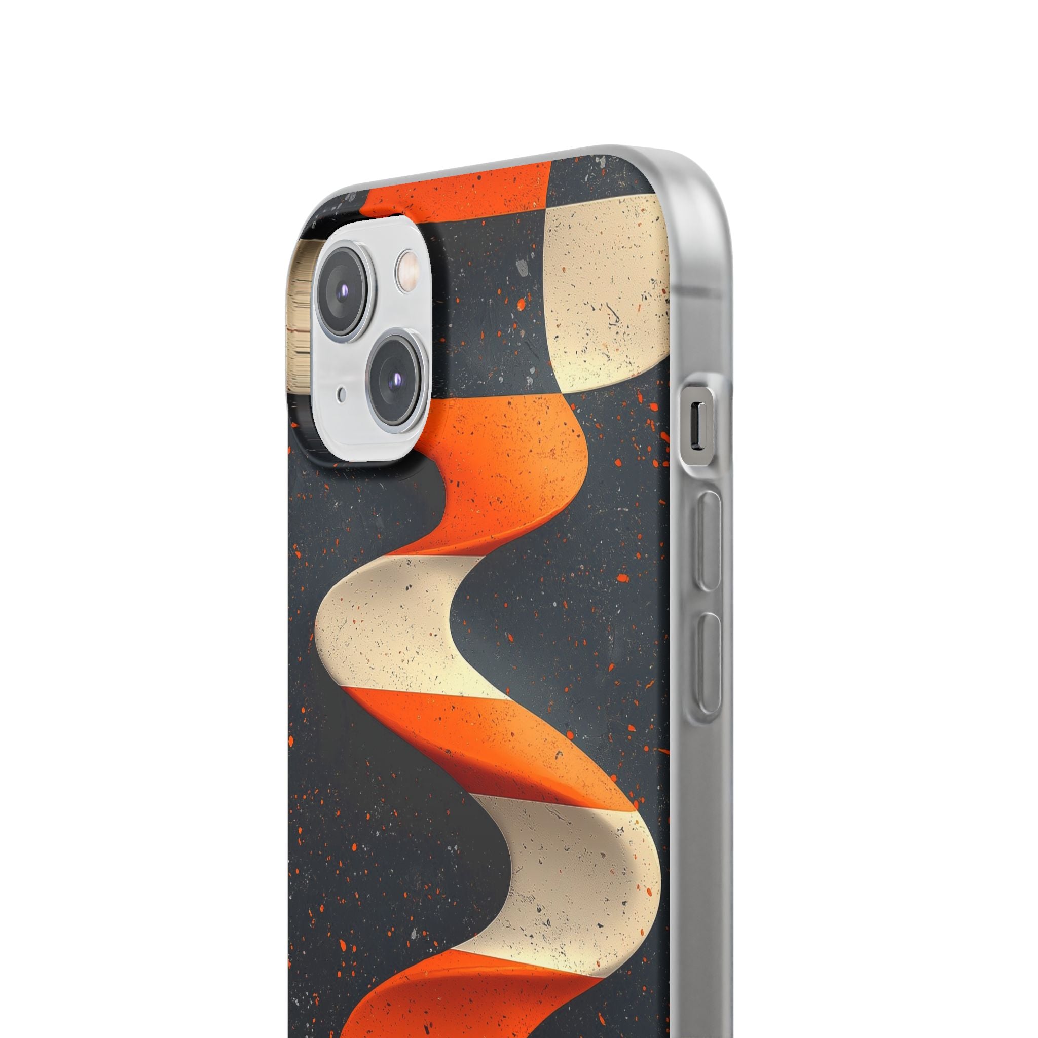 Orange Grit Twist · Coque de téléphone Soft pour iPhone