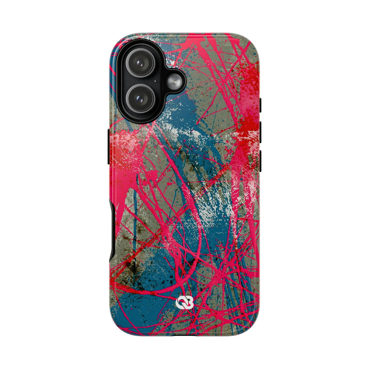 Neon Static Drip · Tough Phone Case for iPhone · Pink