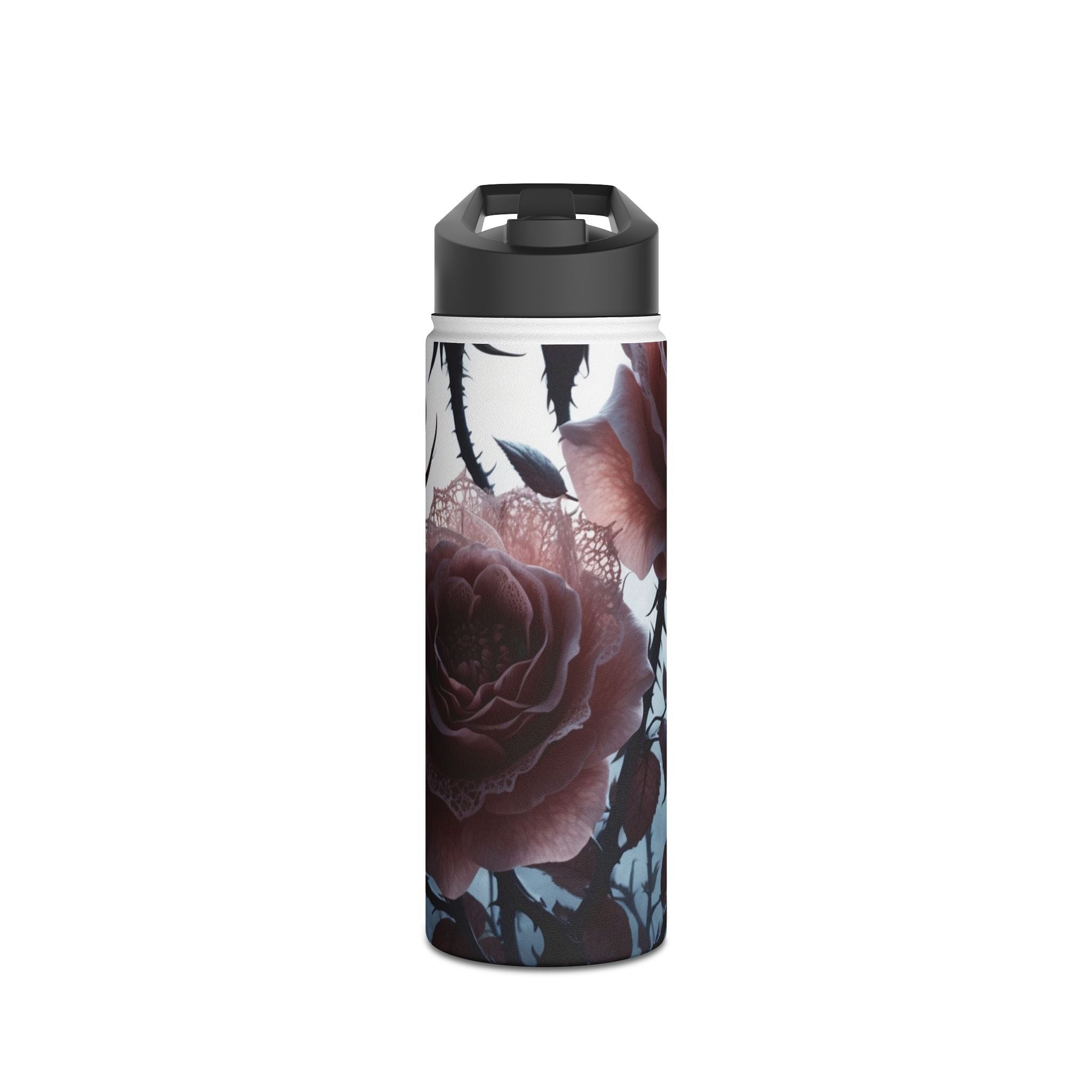 Lace Rose Moonlight - Stainless Steel Water Bottle