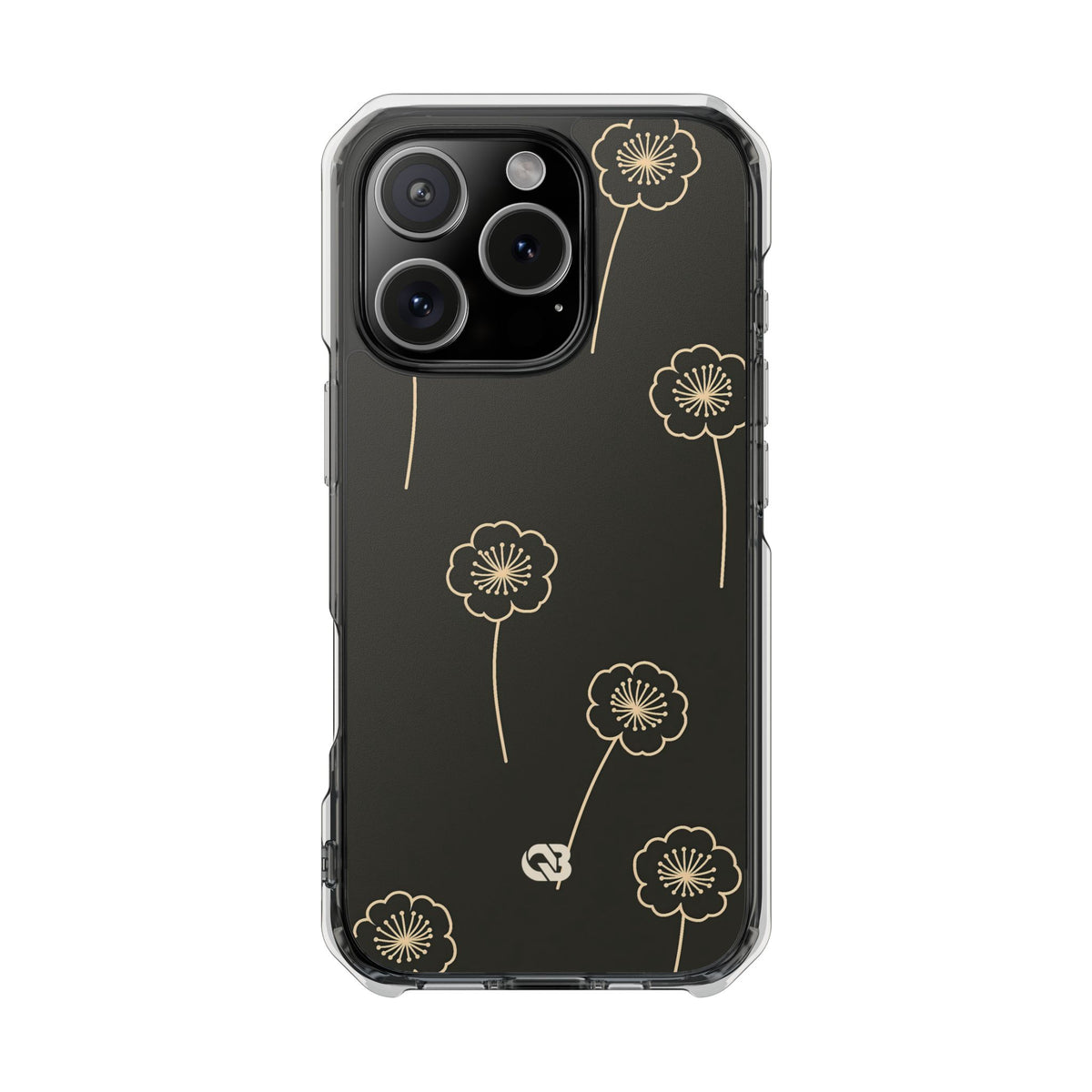 Nocturne Bloom Contours · Clear Impact Magnetic Phone Case for iPhone ·  Black