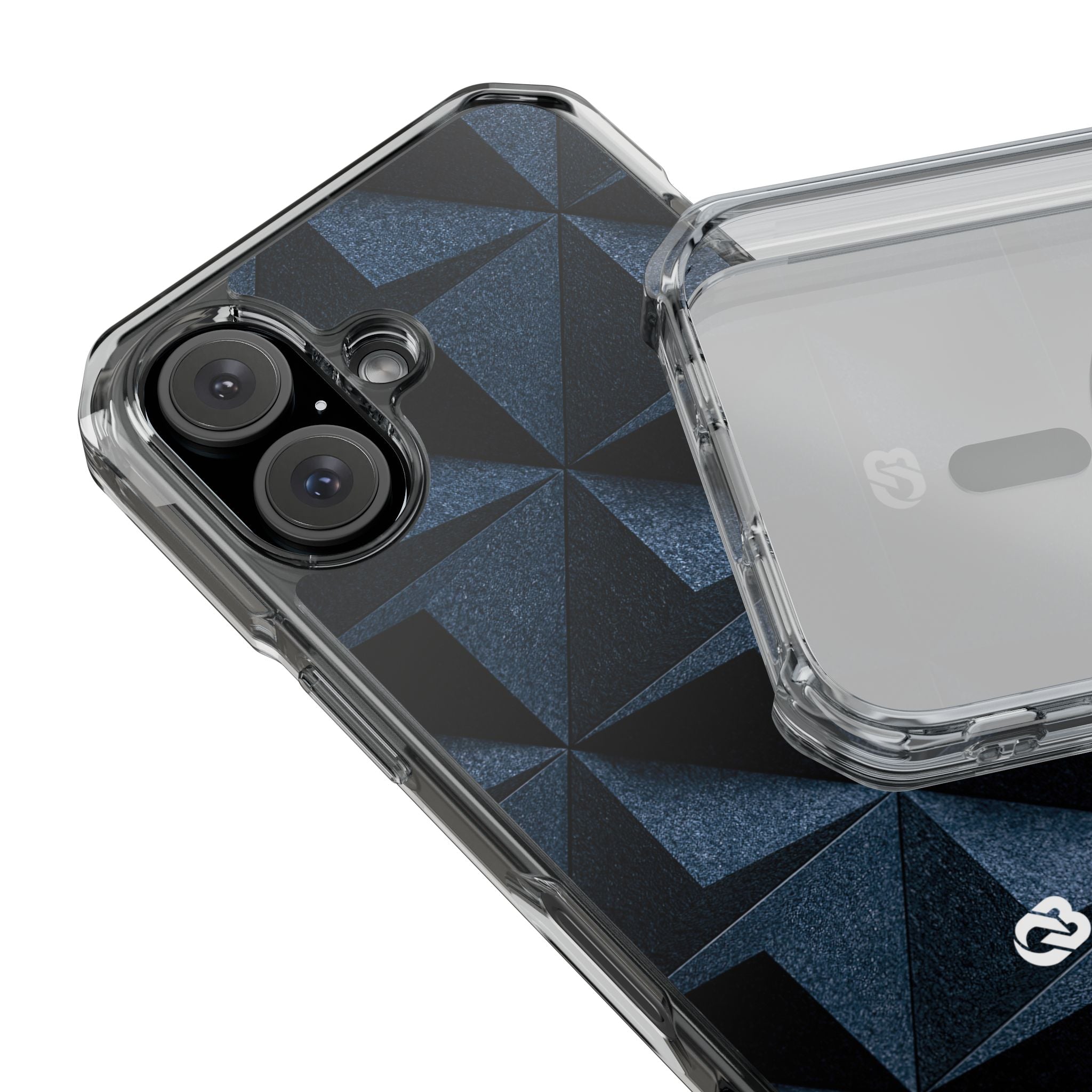 Blue Impact MagSafe Phone Case for iPhone - Indigo Basalt Facets