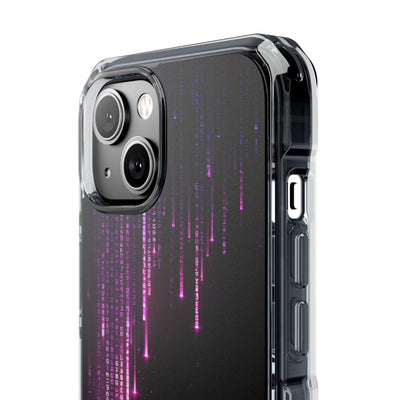 Binary Cascade · Clear Impact Magnetic Phone Case for iPhone · Black