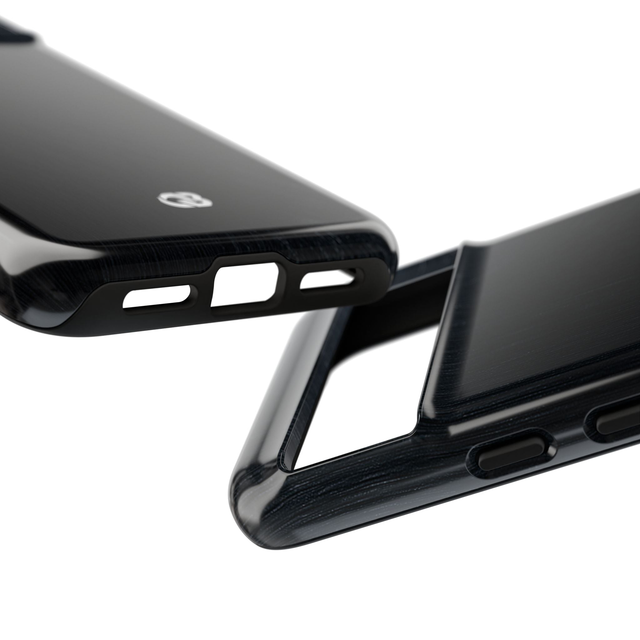 Black Tough Phone Case for Google Pixel - Midnight Brushed Grain