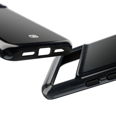 Black Tough Phone Case for Google Pixel - Midnight Brushed Grain