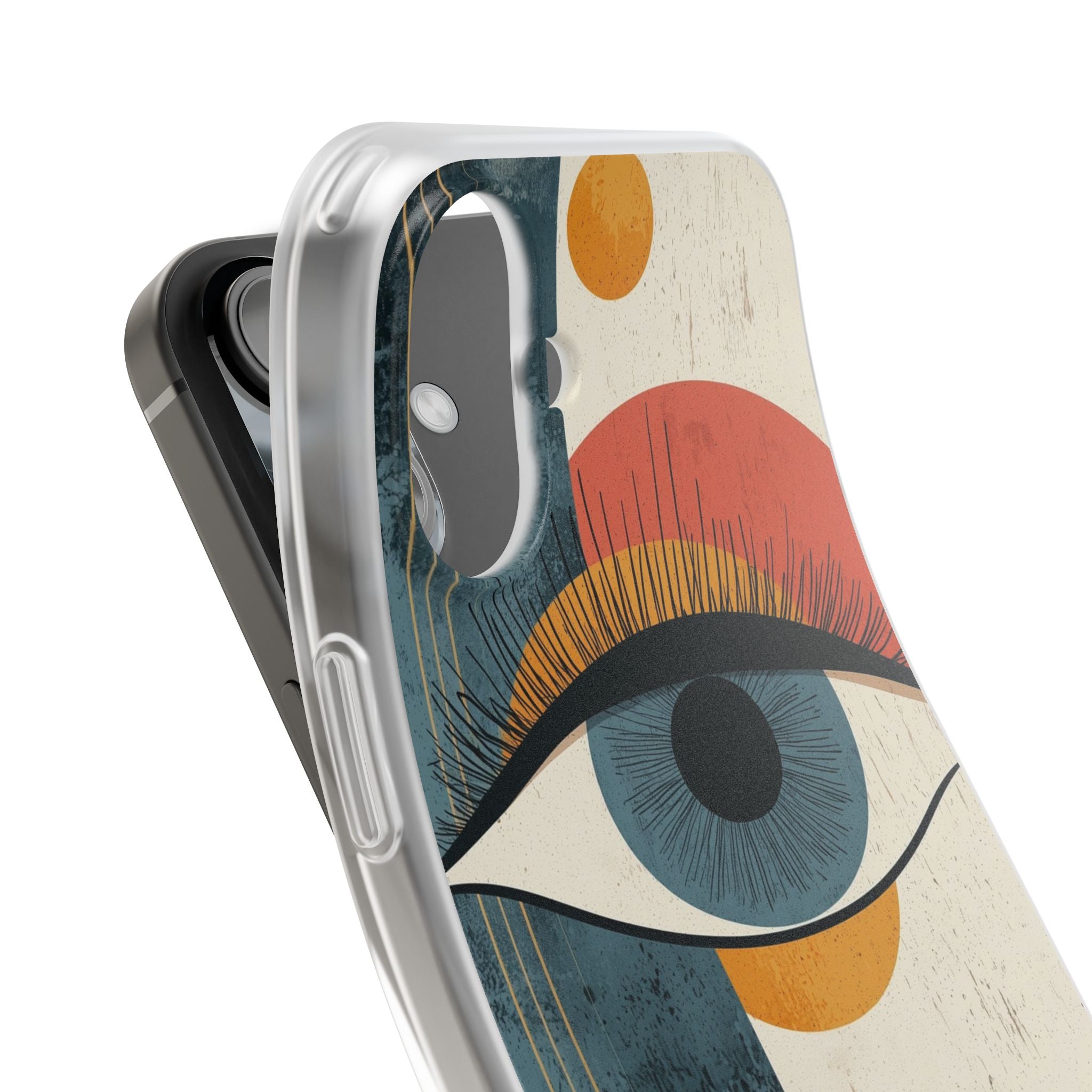 Distressed Azure Ocular · Soft Phone Case for iPhone