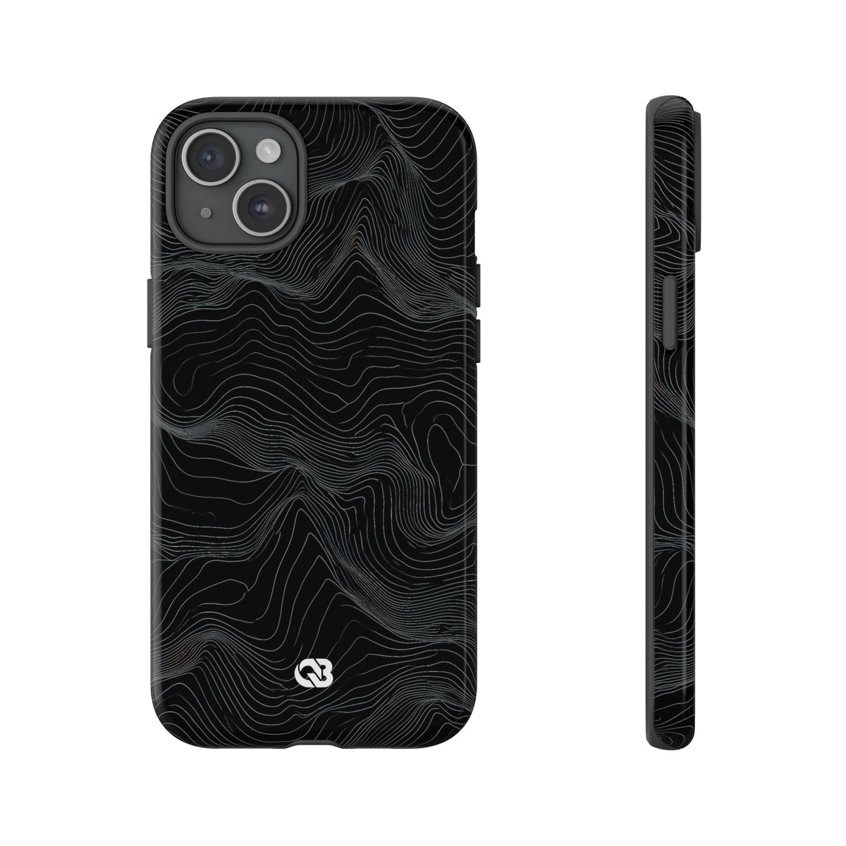 Obsidian Contour Elevation · Tough Phone Case for iPhone · Black