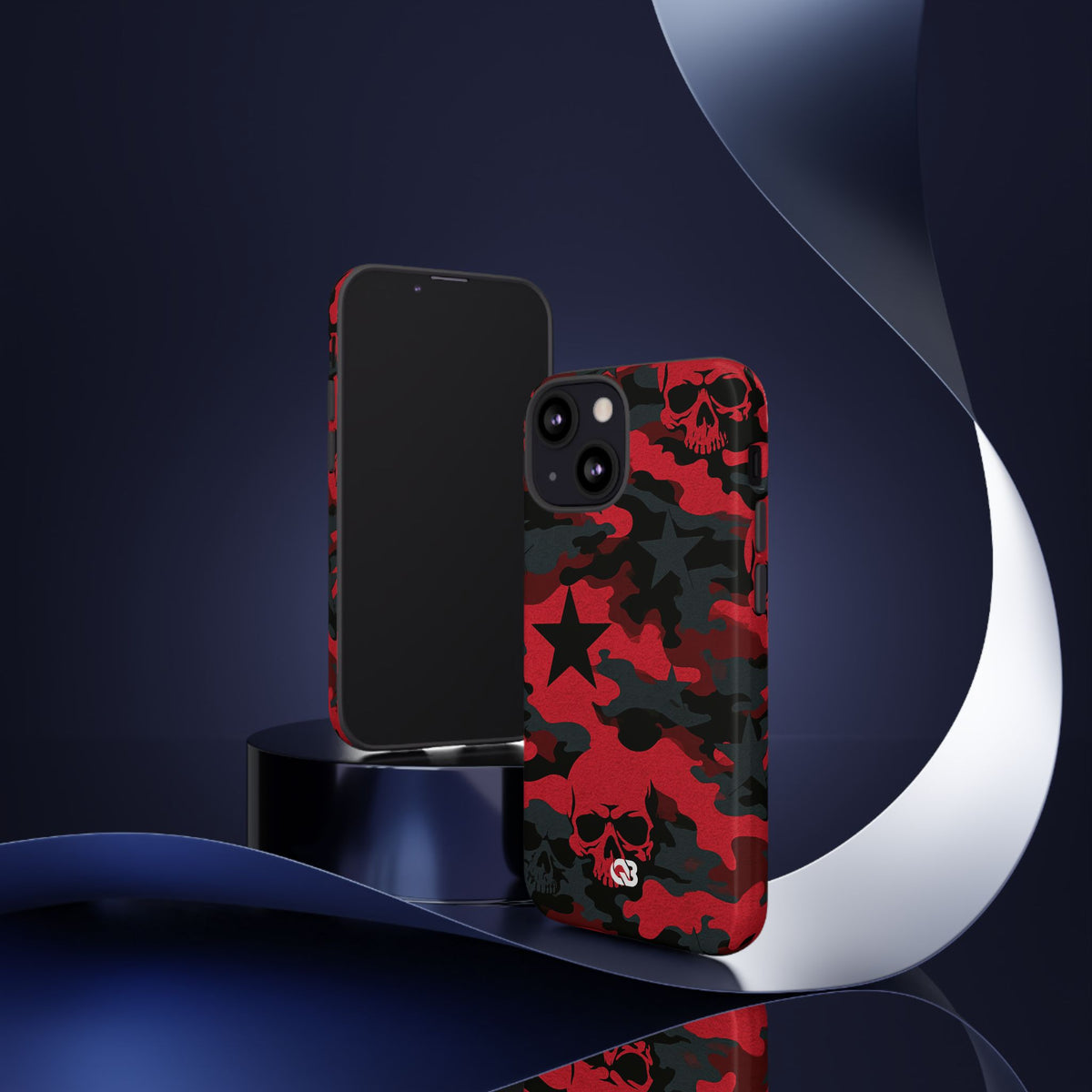 Crimson Skull Camo · Tough Phone Case for iPhone · Red