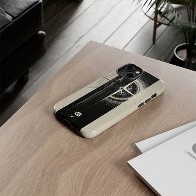 Beige Tough Phone Case for iPhone - Zenith Vector Spire