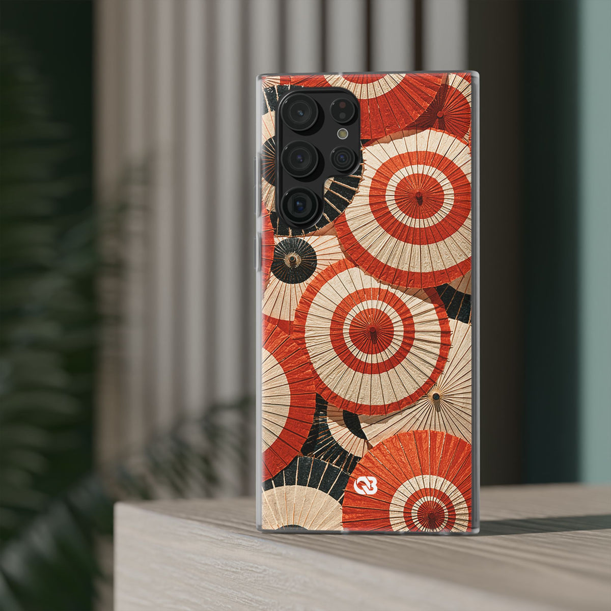 Vermilion Wagasa Motif · Lite Phone Case for Samsung · Red