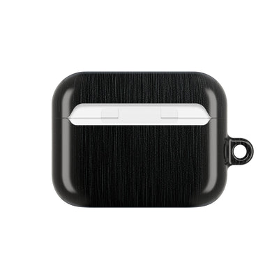 Obsidian Brushed Steel · Hard Case for AirPods & AirPods Pro · Black