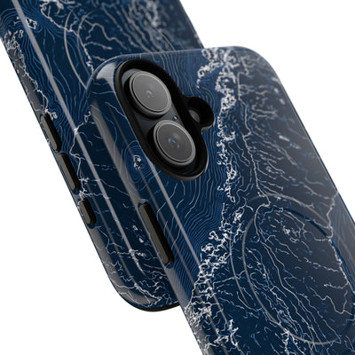 Nordic Contour Chart · Tough 2.0 Magnetic Phone Case for iPhone · Blue