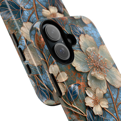 Gilded Blossom Reverie · Tough 2.0 Magnetic Phone Case for iPhone · Teal