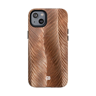 Rose Gold Weave · Tough 2.0 Magnetic Phone Case for iPhone · Brown