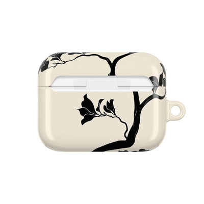 Ebony Magnolia · Hard Case for AirPods & AirPods Pro · Beige
