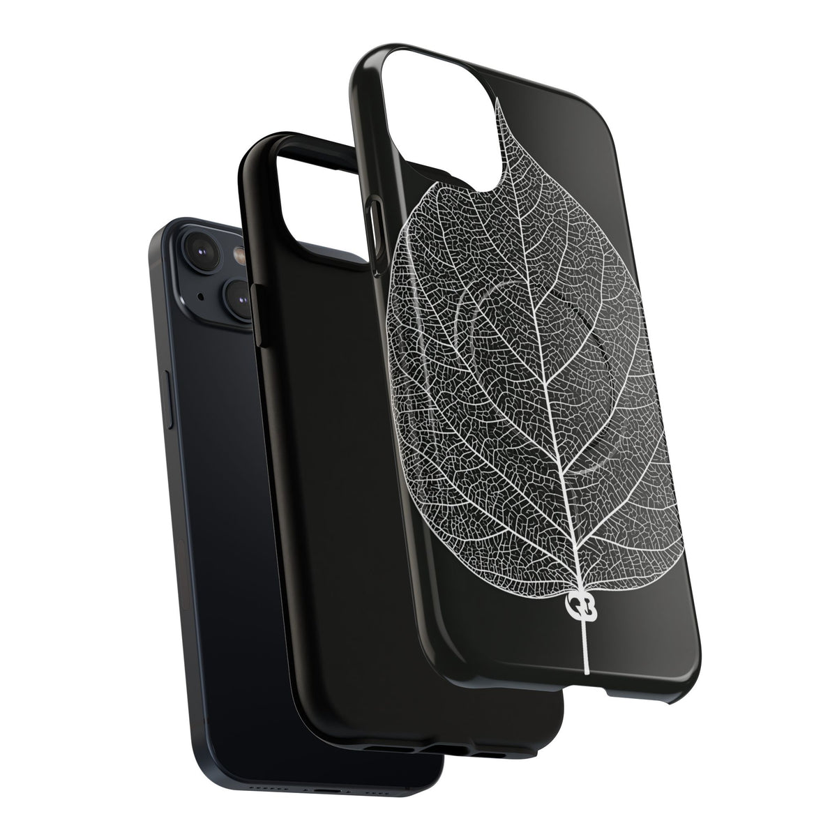 Monochrome Leaf Skeleton · Tough 2.0 Magnetic Phone Case for iPhone · Black