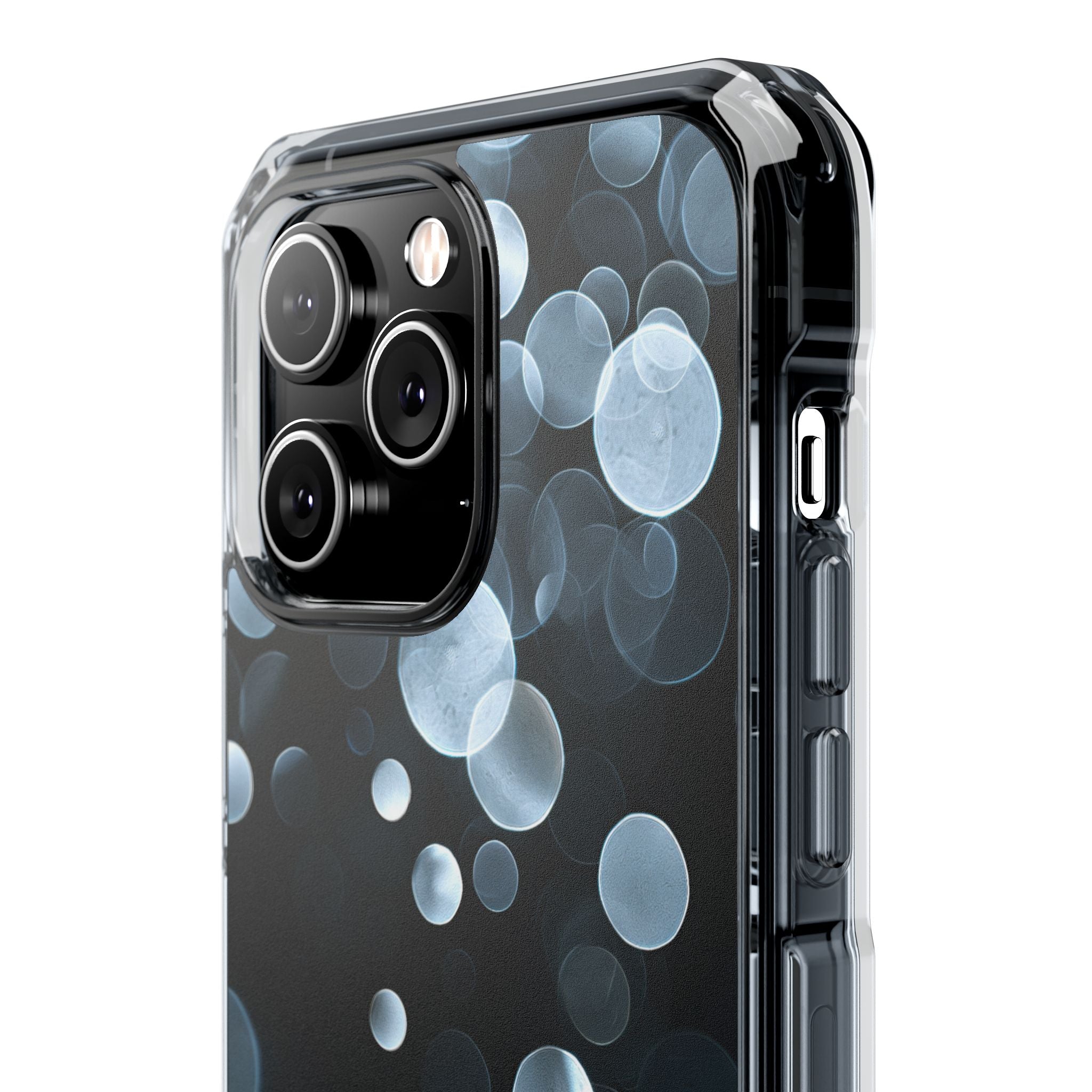Black Impact MagSafe Phone Case for iPhone - Silver Orbit Glow