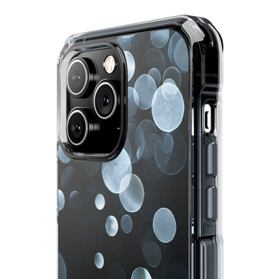 Black Impact MagSafe Phone Case for iPhone - Silver Orbit Glow