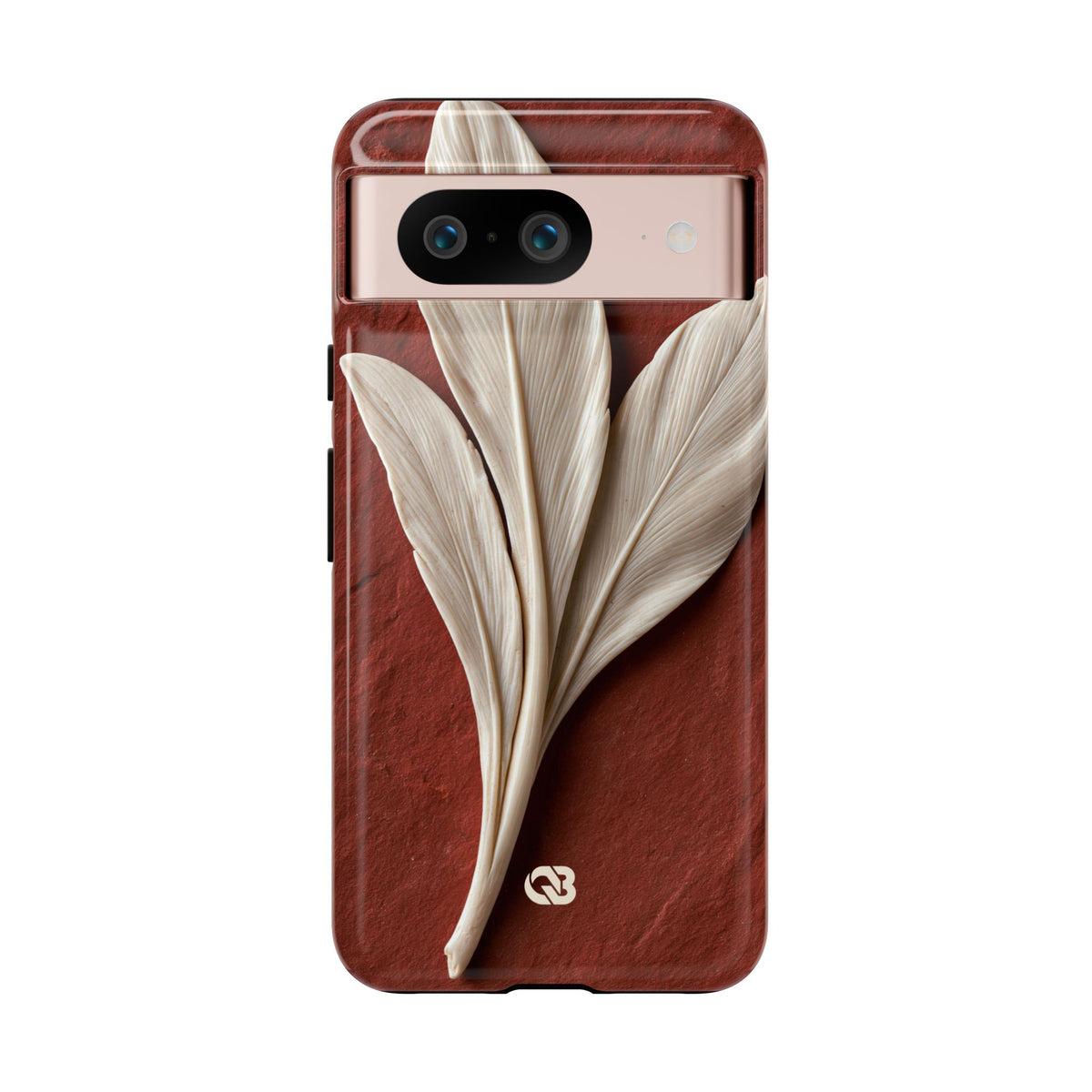 Carved Ivory Plume · Tough Phone Case for Pixel ·  Red