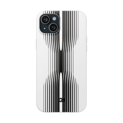 White Lite Phone Case for iPhone - Kinetic Mono Distortion